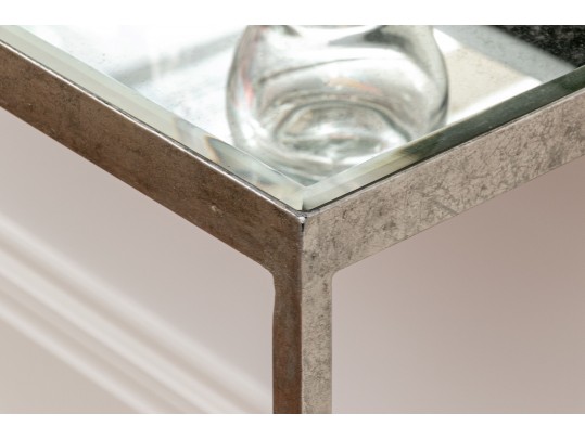 Sleek Console Table With Antique Mirror Top From Lillian August