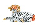 Herend Black Fishnet Ram With Rust #15379