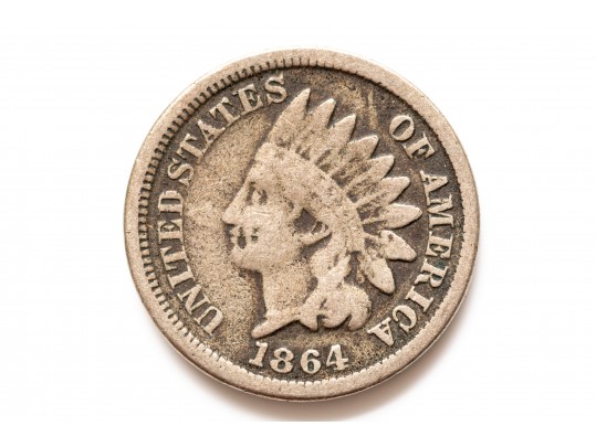 1864 Indian Head Cent, Brass
