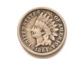 1864 Indian Head Cent, Brass