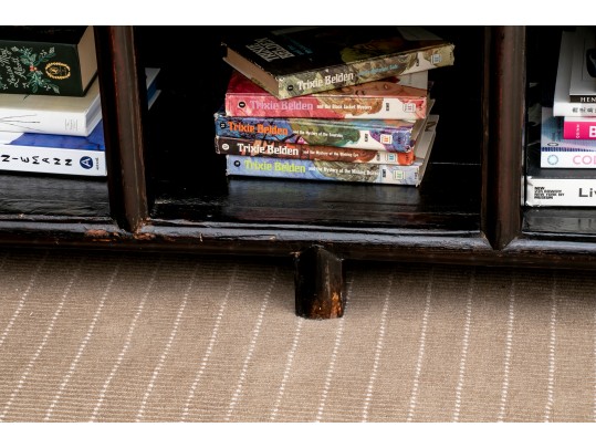 Rustic, Vintage Wooden Bookcase With A Distressed Finish 