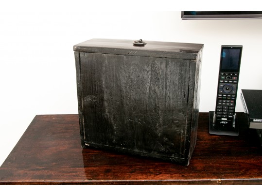 Rustic, Vintage Wooden Bookcase With A Distressed Finish 