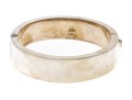 Sterling Silver Wide Contemporary Hinged Bangle Bracelet