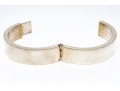 Sterling Silver Wide Contemporary Hinged Bangle Bracelet