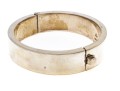 Sterling Silver Wide Contemporary Hinged Bangle Bracelet