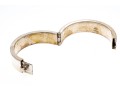 Sterling Silver Wide Contemporary Hinged Bangle Bracelet