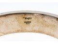 Sterling Silver Wide Contemporary Hinged Bangle Bracelet