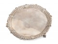 Sterling Silver Footed Waiter Tray, Monogrammed 