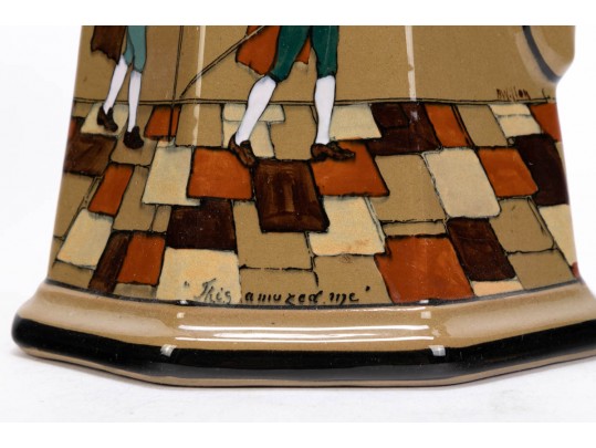 Seven Piece Collection Of Antique Deldareware Buffalo Pottery 