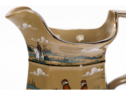 Seven Piece Collection Of Antique Deldareware Buffalo Pottery 