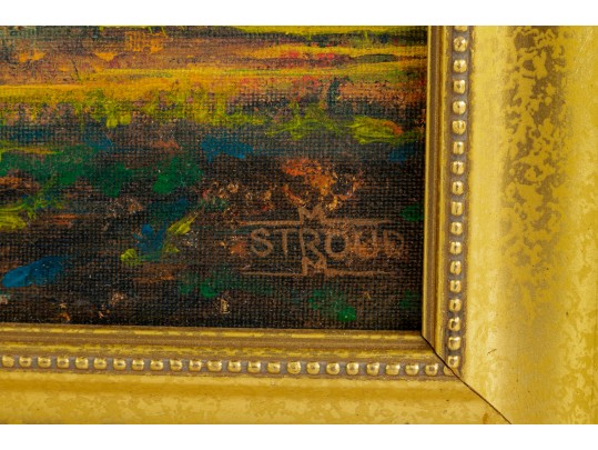 Radiant Mary M. Stroud Painting Of Fort Hunt Park In The Fall  