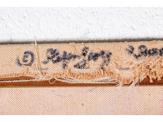 Bright Stefan Georg (Dallas) Large Abstract Painting On Canvas