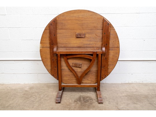 Country French Fruitwood 19th Century Tilt Top Wine Tasting Table