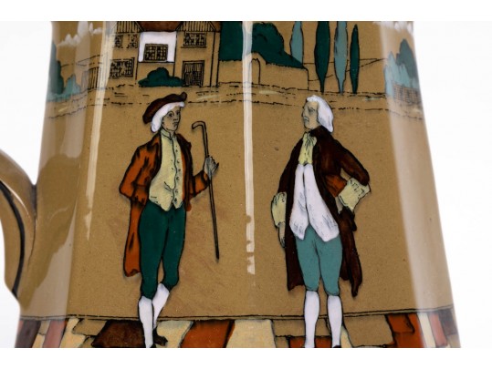 Seven Piece Collection Of Antique Deldareware Buffalo Pottery 