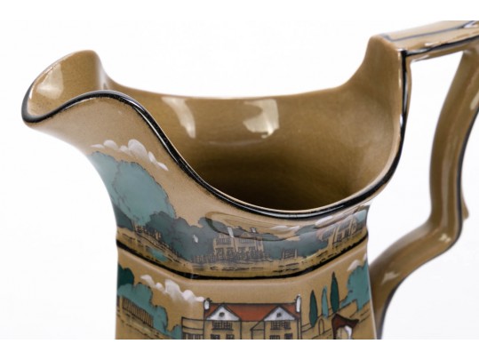 Seven Piece Collection Of Antique Deldareware Buffalo Pottery 