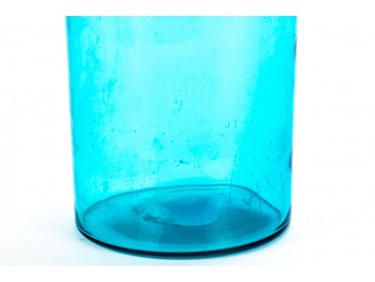 Four Antique French Blue Glass Apothecary Jars 