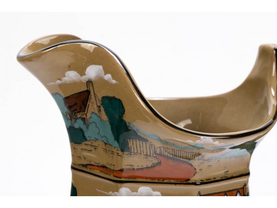 Seven Piece Collection Of Antique Deldareware Buffalo Pottery 