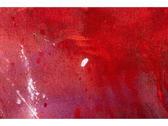 Bright Stefan Georg (Dallas) Large Abstract Painting On Canvas