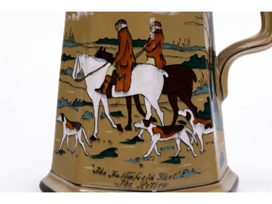 Seven Piece Collection Of Antique Deldareware Buffalo Pottery 