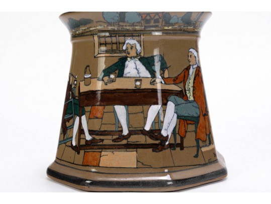 Seven Piece Collection Of Antique Deldareware Buffalo Pottery 