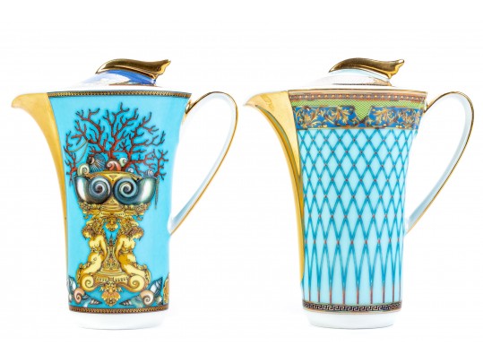Two Diminutive Versace For Rosenthal “Les Tresors De La Mer” And “Passion Dream” Creamers 
