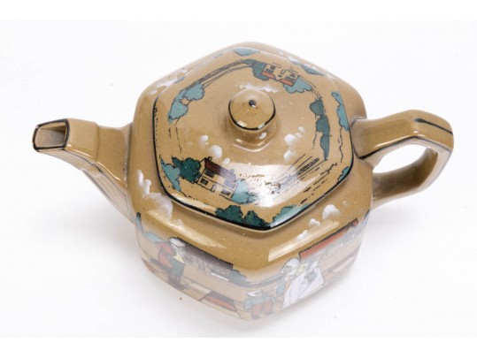 Seven Piece Collection Of Antique Deldareware Buffalo Pottery 