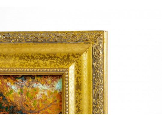 Radiant Mary M. Stroud Painting Of Fort Hunt Park In The Fall  