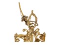 Ornamental Four Light Brass Chandelier 