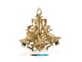 Ornamental Four Light Brass Chandelier 