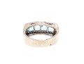 Contemporary 14K Gold, Topaz And Diamond Ring, Size 4.75