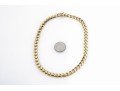 Aurafin Italian 14K Yellow Gold Etched Fancy Link Choker Length Necklace 