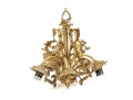 Ornamental Four Light Brass Chandelier 