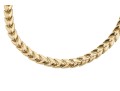 Aurafin Italian 14K Yellow Gold Etched Fancy Link Choker Length Necklace 