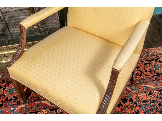 Vintage Chippendale Style Lounge Chair 