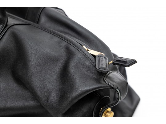 Coach 0502 Black Leather Duffle Bag