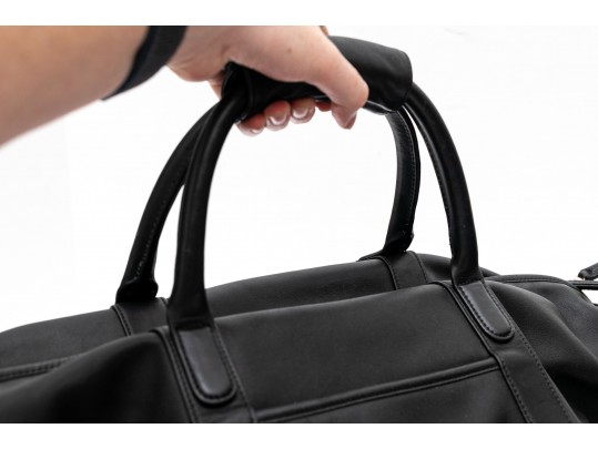 Coach 0502 Black Leather Duffle Bag