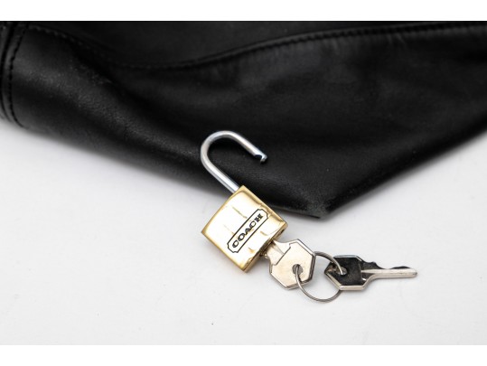 Coach 0502 Black Leather Duffle Bag