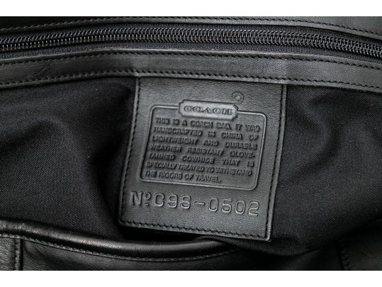 Coach 0502 Black Leather Duffle Bag