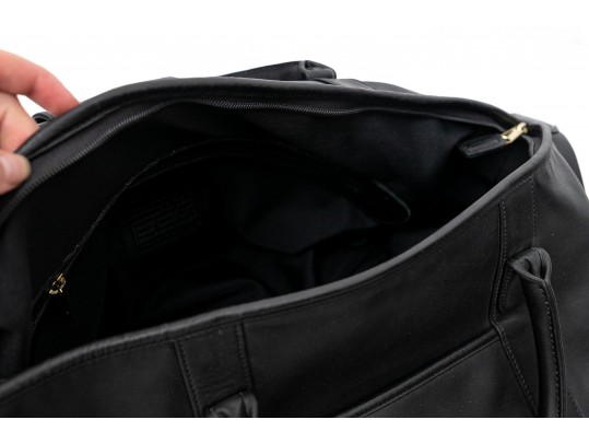 Coach 0502 Black Leather Duffle Bag