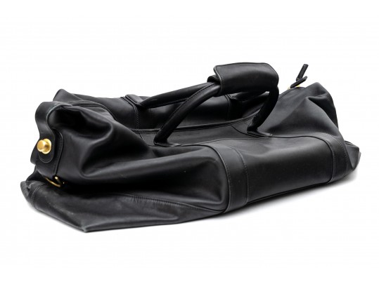 Coach 0502 Black Leather Duffle Bag