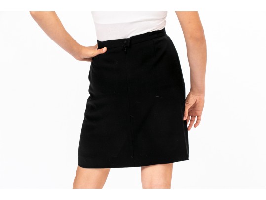 CHANEL Black Wool Skirt