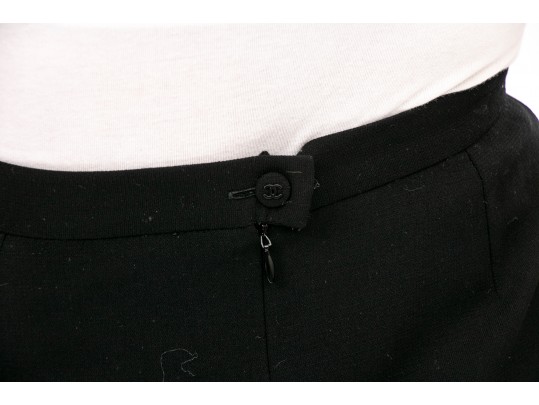 CHANEL Black Wool Skirt