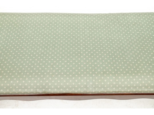 Vintage Bombay Company Upholstered Mahogany Bench 