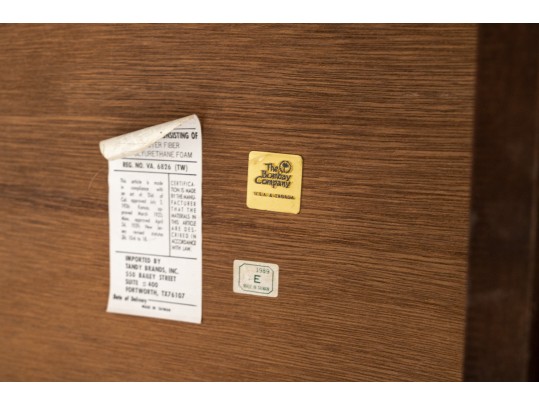 Vintage Bombay Company Upholstered Mahogany Bench 