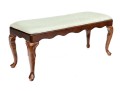 Vintage Bombay Company Upholstered Mahogany Bench 