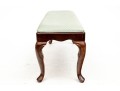 Vintage Bombay Company Upholstered Mahogany Bench 