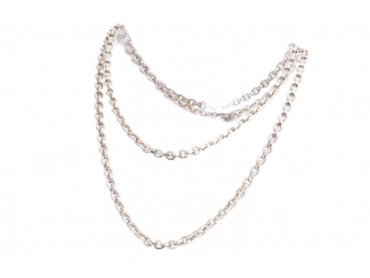 Sterling Silver Ultilitarian Matinee Length Cable Link Chain
