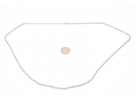 Sterling Silver Ultilitarian Matinee Length Cable Link Chain