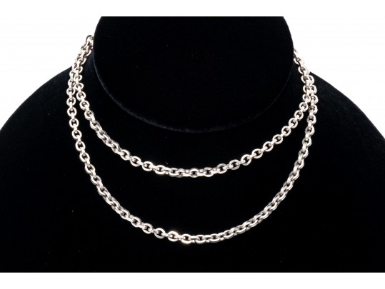 Sterling Silver Ultilitarian Matinee Length Cable Link Chain
