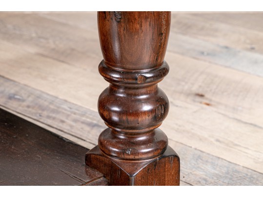 Planked Intentional Distressed Side Table, Possible Guy Chaddock